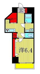 つくばエクスプレス 流山おおたかの森駅 徒歩3分の賃貸マンション 3階1Kの間取り