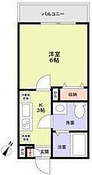 つくばエクスプレス 柏の葉キャンパス駅 徒歩10分の賃貸アパート 2階1Kの間取り