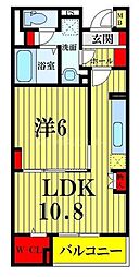 つくばエクスプレス 柏たなか駅 徒歩9分の賃貸マンション 1階1LDKの間取り