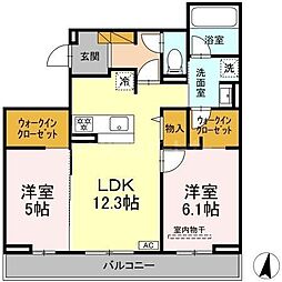 間取図画像 2LDK