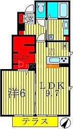 レスポワールアヤ 1LDKの間取図画像