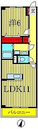 ルピナス2 1LDKの間取図画像