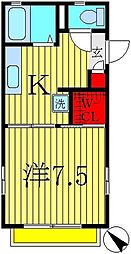 シャトル・オークス・B 1Kの間取図画像