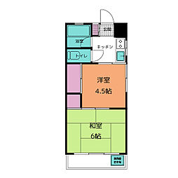 第2田中屋ビル 3階2Kの間取り
