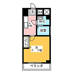 ステージファースト中村橋駅前アジールコート 9階1Kの間取り