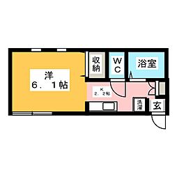 ソフィア相澤 1Kの間取図画像