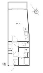 ArtizA氷川台 ワンルームの間取図画像