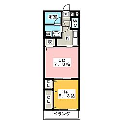 GranRegalo 1LDKの間取図画像