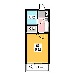 AMI 1Kの間取図画像
