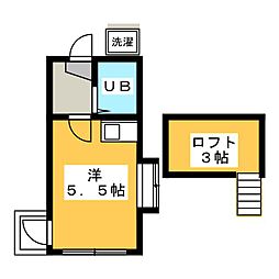 ライフピアひまわり ワンルームの間取図画像