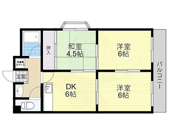 ガーデンハイツ藤田 ｜大阪府大阪市旭区新森７丁目(賃貸マンション3DK・3階・50.00㎡)の写真 その2