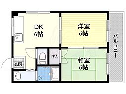 ファミール寺浦 2DKの間取図画像