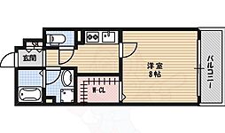 Osaka Metro今里筋線 清水駅 徒歩3分の賃貸アパート 1階1Kの間取り