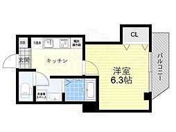 Osaka Metro谷町線 野江内代駅 徒歩9分の賃貸マンション 9階1Kの間取り