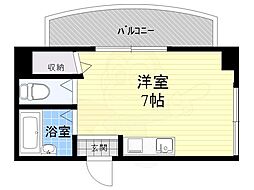 有馬パレス千林 ワンルームの間取図画像