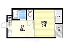 トレジャ・ハウス 1DKの間取図画像