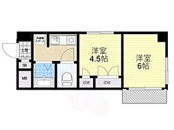 楠青山ビル別館 2Kの間取図画像