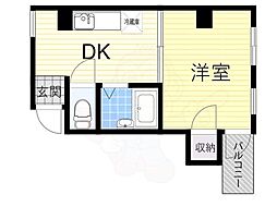 ブロッサム2 1DKの間取図画像