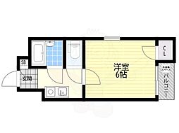 リバティー旭 1Kの間取図画像