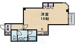ディナスタビル ワンルームの間取図画像