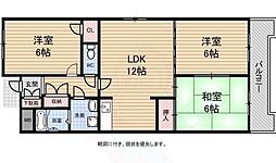 エステート関目 3LDKの間取図画像