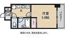 ワイズシャトー京橋 1Kの間取図画像