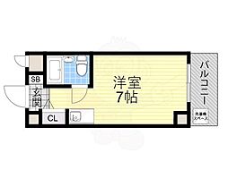 シャトー辰巳 ワンルームの間取図画像