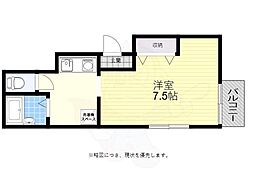 メルシー小山 1Kの間取図画像