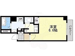 クレアート大阪トゥールビヨン 1Kの間取図画像