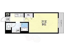 ヴィラペントハウス京橋4 1Kの間取図画像