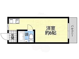 キメラフラット野江 ワンルームの間取図画像
