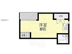 パール高倉 ワンルームの間取図画像