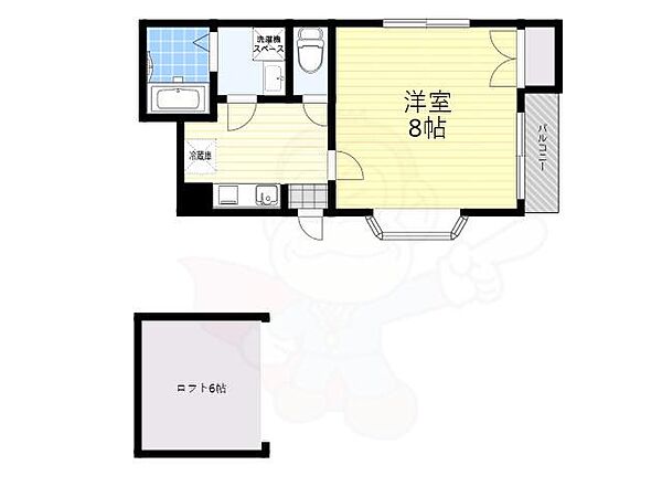 ラフォーレ ｜大阪府大阪市旭区中宮５丁目(賃貸マンション1K・4階・32.50㎡)の写真 その2