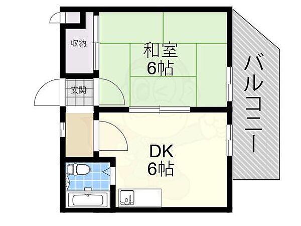 サンライズカステル ｜大阪府大阪市城東区野江３丁目(賃貸マンション1DK・2階・24.30㎡)の写真 その2