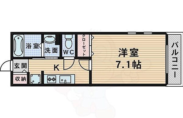 コルニオーロ ｜大阪府豊中市千里園２丁目(賃貸アパート1K・1階・26.08㎡)の写真 その2