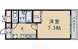 ウエストリヴァ 1Kの間取図画像
