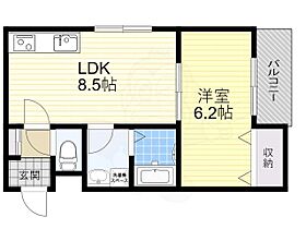 ディアコート曽根  ｜ 大阪府豊中市利倉東１丁目（賃貸アパート1LDK・1階・35.07㎡） その2