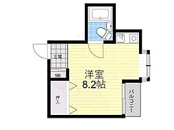 萩田工務店庄内マンション ワンルームの間取図画像