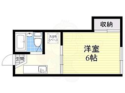 宮山ハイツ 1Kの間取図画像