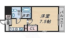 阪急宝塚本線 曽根駅 徒歩8分の賃貸マンション 3階1Kの間取り