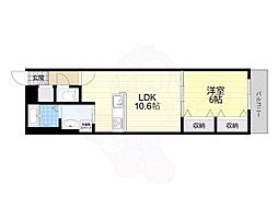 precious HANA 1LDKの間取図画像