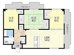 レジデンス桜の町 3LDKの間取図画像