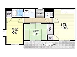アセックエアポート・ビル 2LDKの間取図画像