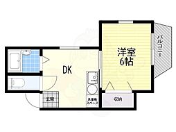 ヴェルデ向丘 1DKの間取図画像