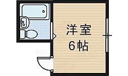 ギャレ蛍池 ワンルームの間取図画像