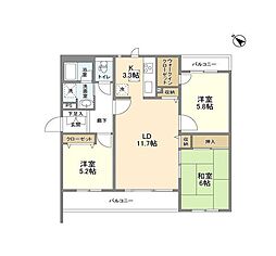 アイランドホームズ 2階3LDKの間取り