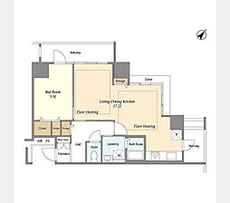 アクティ上池袋 10階1LDKの間取り