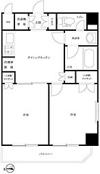 ルーブル高田馬場参番館 2DKの間取図画像