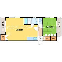 ラフォーレ6番館 1LDKの間取図画像
