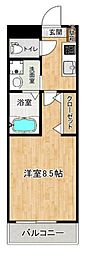 熊本市東区昭和町マンション 1Kの間取図画像